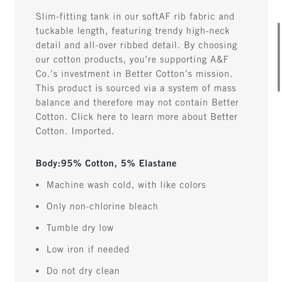 Abercrombie Essential Tuckable High-Neck Rib Tank - Picture 3 of 4